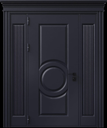 Входная термодверь с металлофиленкой, вставками по бокам, карнизом и порошковым напылением RAL 7016 (тип №1) Входная термодверь с металлофиленкой, вставками по бокам, карнизом и порошковым напылением RAL 7016 (тип №1)